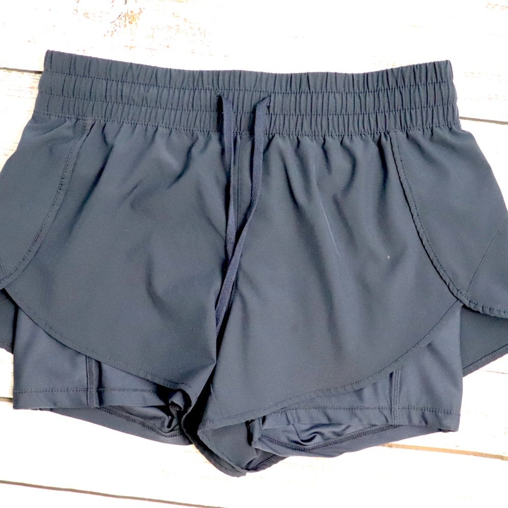 90 degree navy athletic shorts
